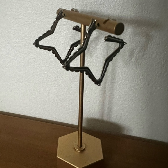 American West Carolyn Pollack Sterling Morning Star Stud Hoop Earrings - NEW! - Picture 3 of 5